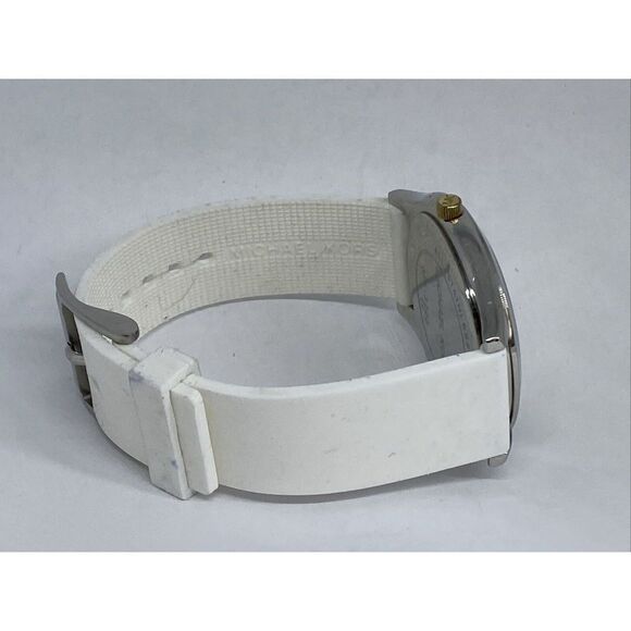 Michael Kors MK3222 Women's Silicone Analog Champagne Dial Quartz Watch XX472 - Picture 12 of 12